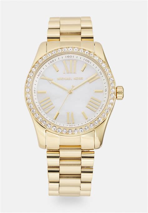 michael kors uhr gold frau dunkelblau ziffern|Designer.